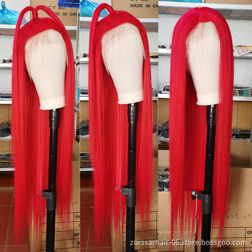 Natural Straight HD Transparent Lace Frontal Wig Virgin Brazilian Human Hair Front Lace Wig Red 613 Blonde Human Hair Wigs Women